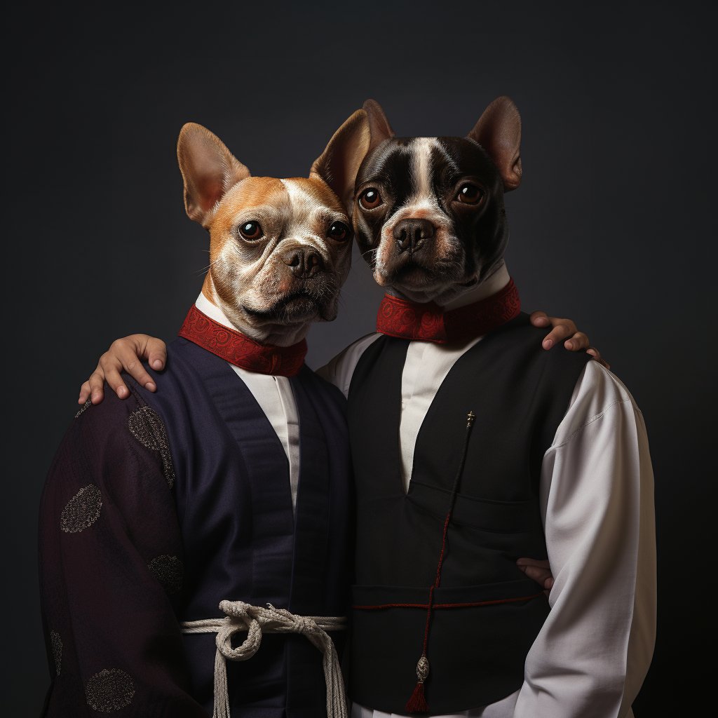 Family Ties: Japanese-themed Portraits Featuring Furryroyal and Friends
