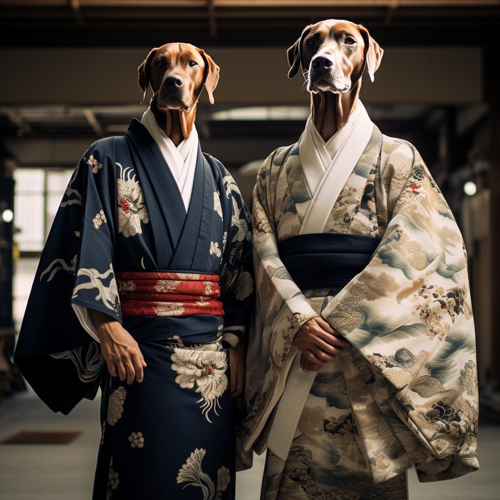 Simplicity in Elegance: Japanese-inspired Dog Portraiture