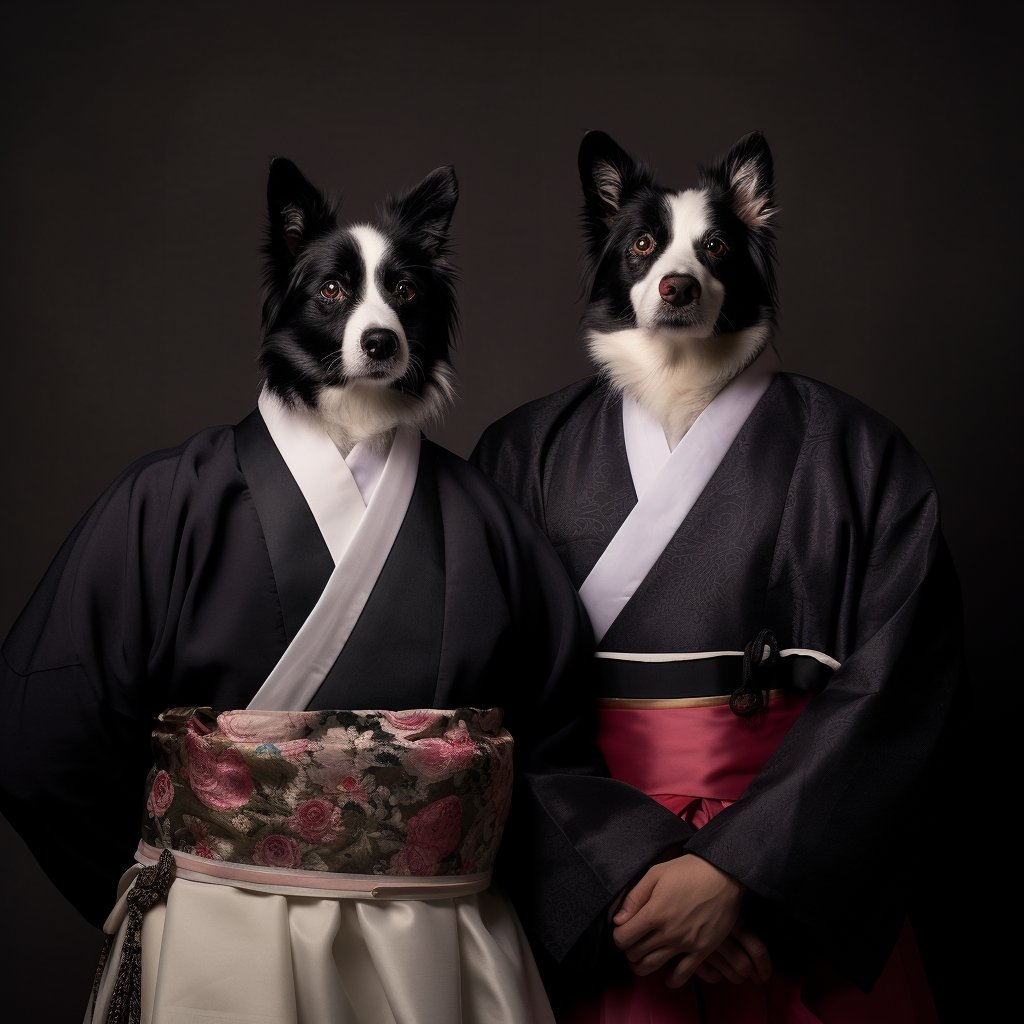 Brushed with Love: Furryroyal's Japanese-themed Canine Portraits