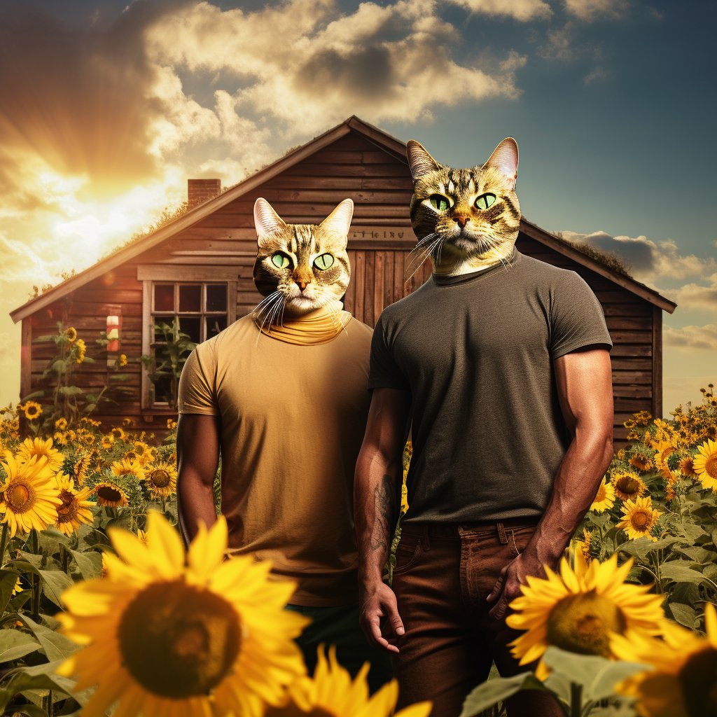Brotherhood of the Soil: Furryroyal's Farm Duo in Step Brothers Pet Portrait
