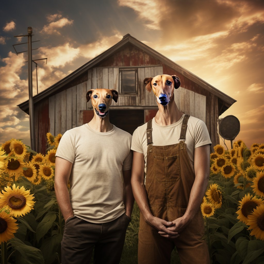 Whimsical Harvest Whirlwind: Furryroyal's Quirky Farm Portrait