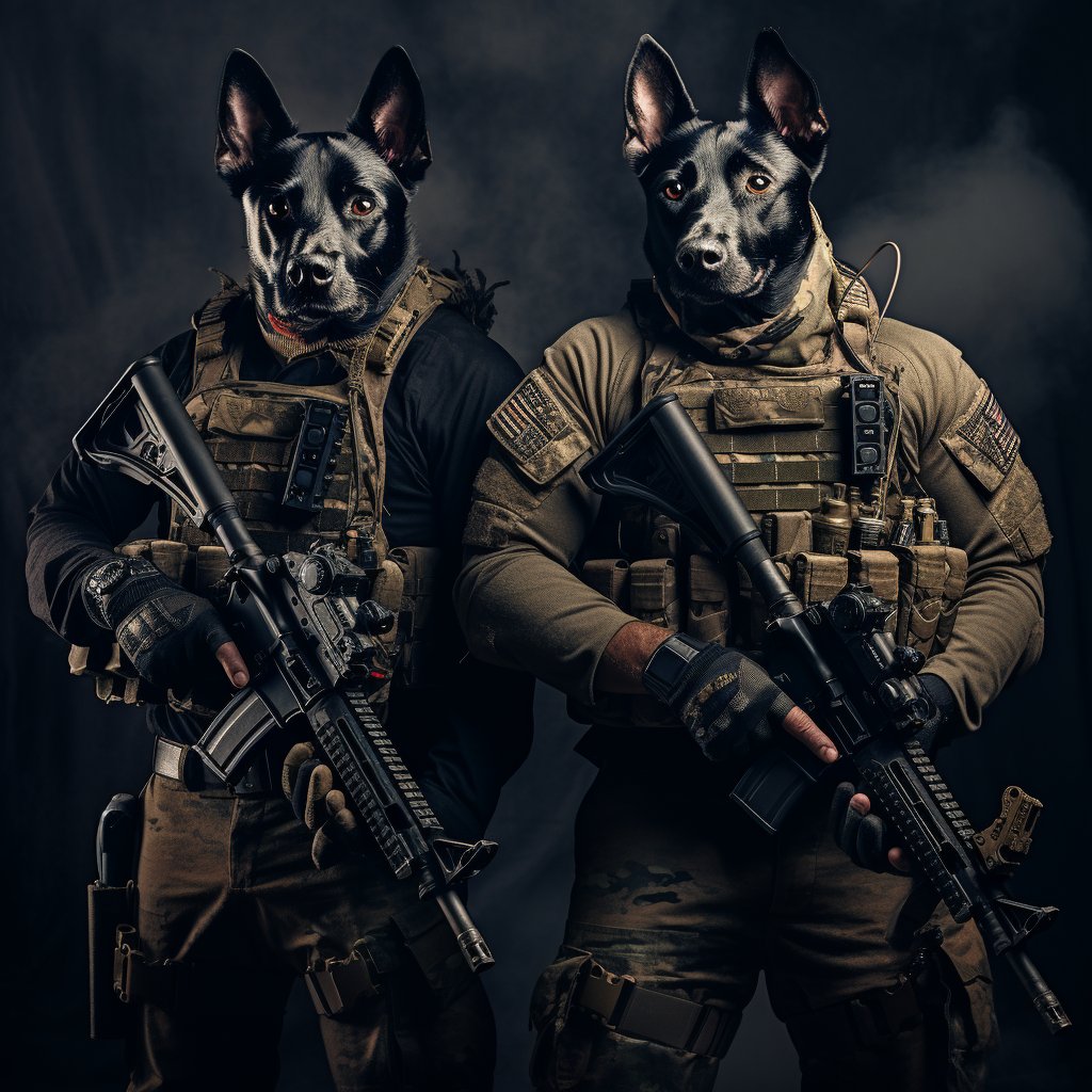 Embroidered Elegance: Furryroyal's Handcrafted Combat Couture Portrait