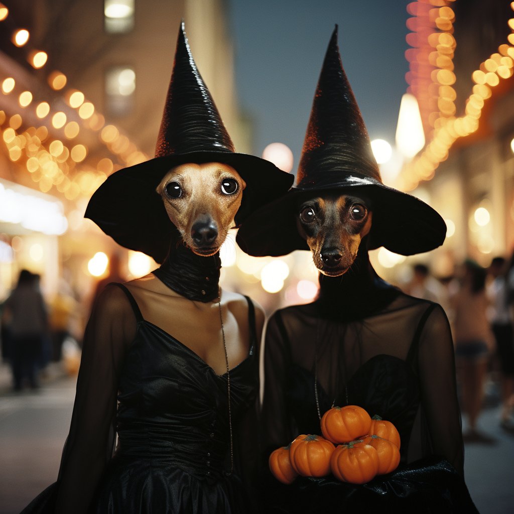 Pawsitively Heartwarming: Furryroyal's Halloween Duo Paw Print Masterpiece