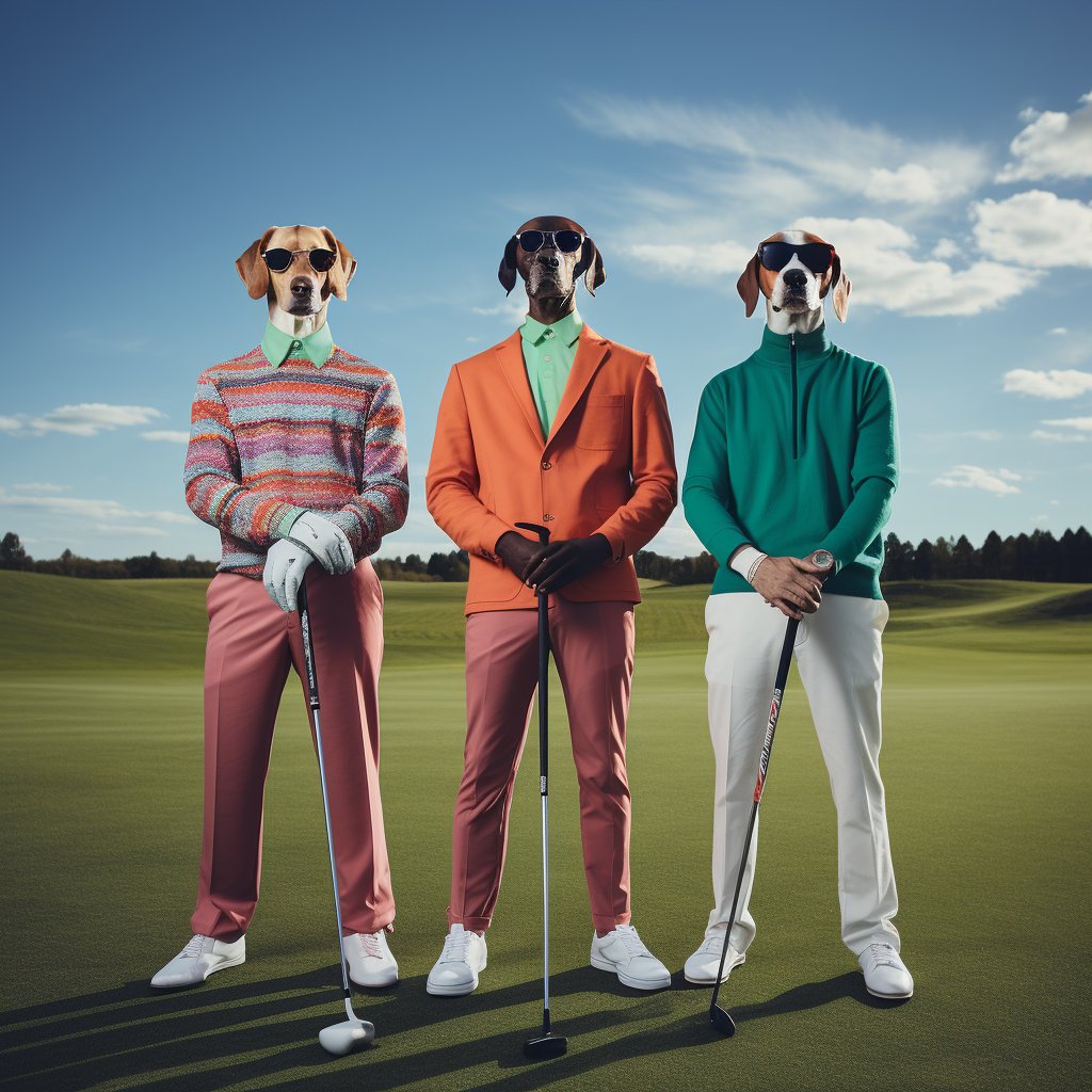 Walgreens Wonders: Furryroyal's Outdoor Golf Adventure on Canvas
