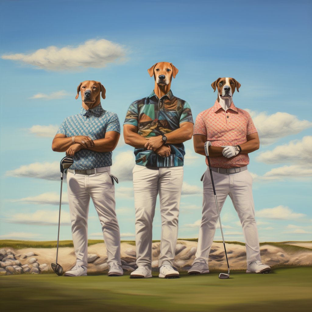 Petite Masterpiece: Furryroyal's Outdoor Golf Glamour on Mini Canvas