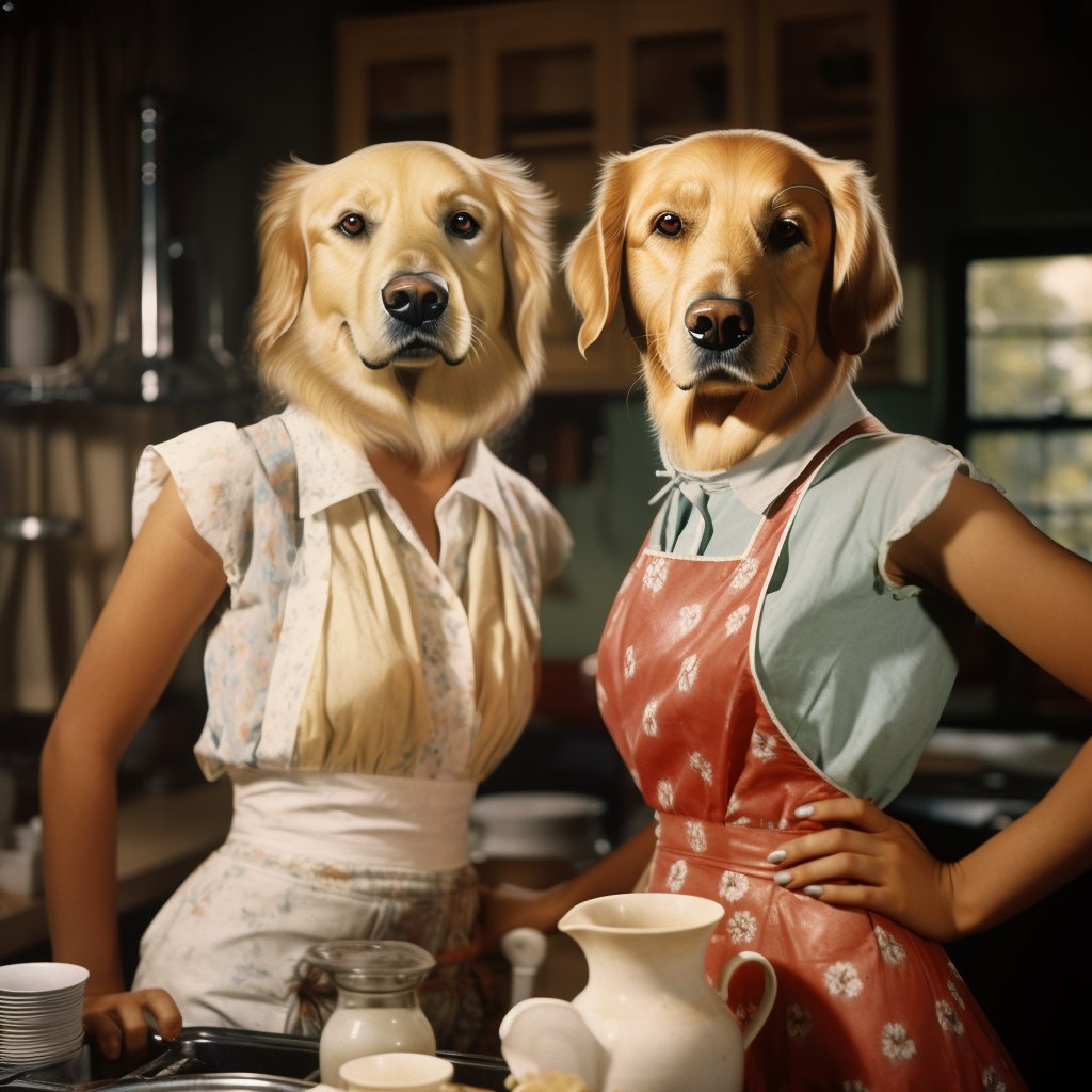 Furryroyal's 20th Century Pet Portraits through Digital Art Conversion