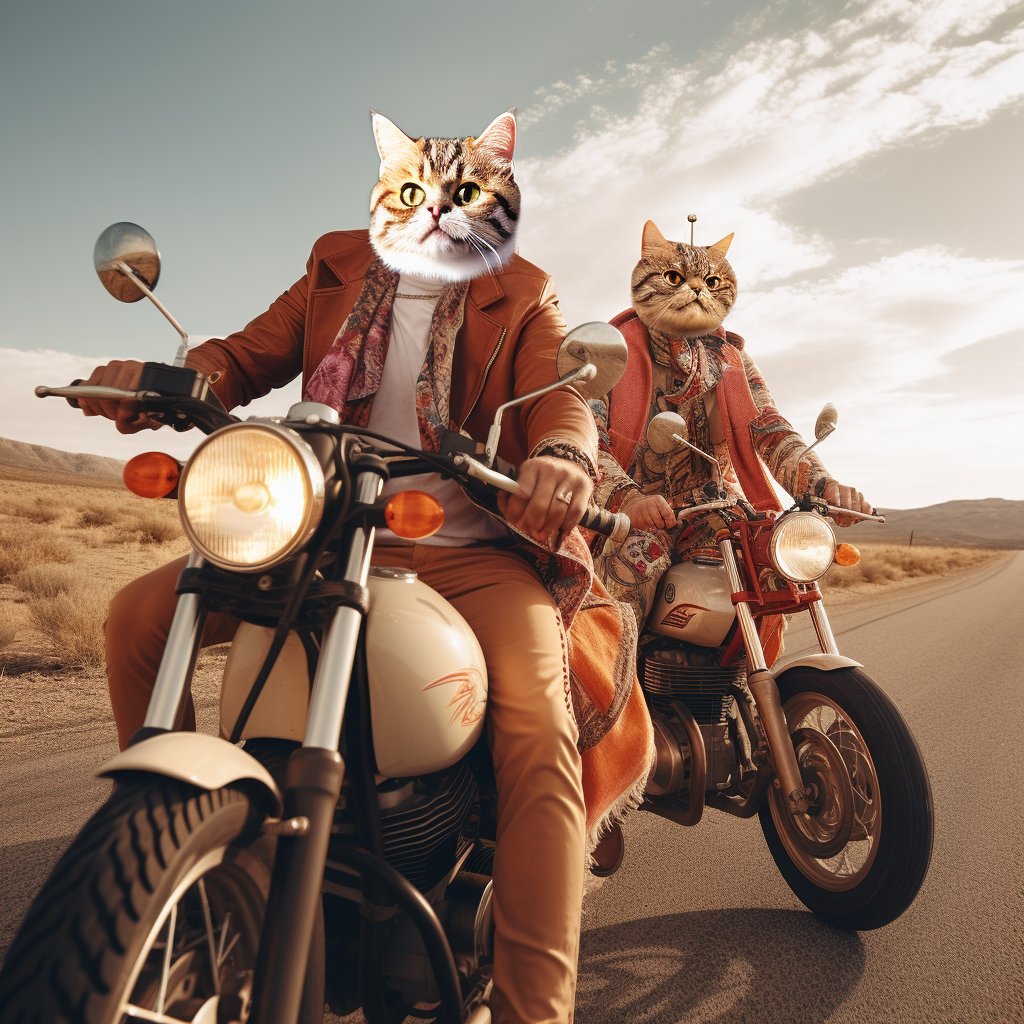 AI Art Pictures Showcase Furryroyal's Motorcycle Thrills