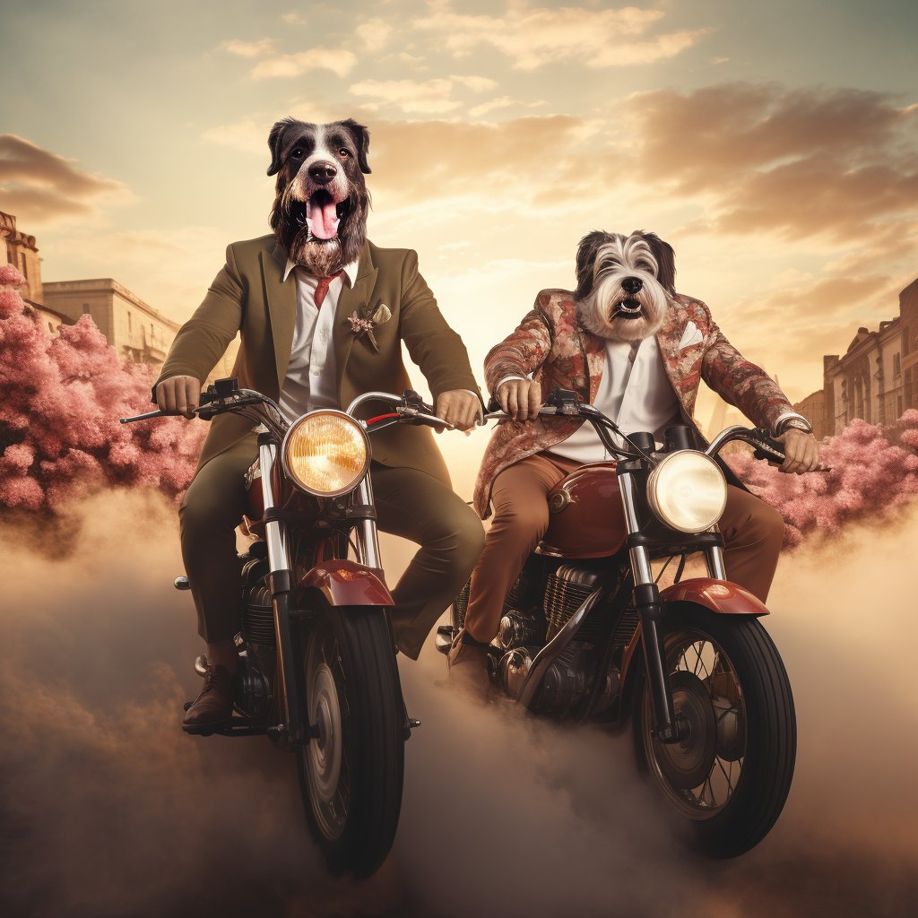 Furryroyal's Motorcycle Majesty Turned Painted Panorama