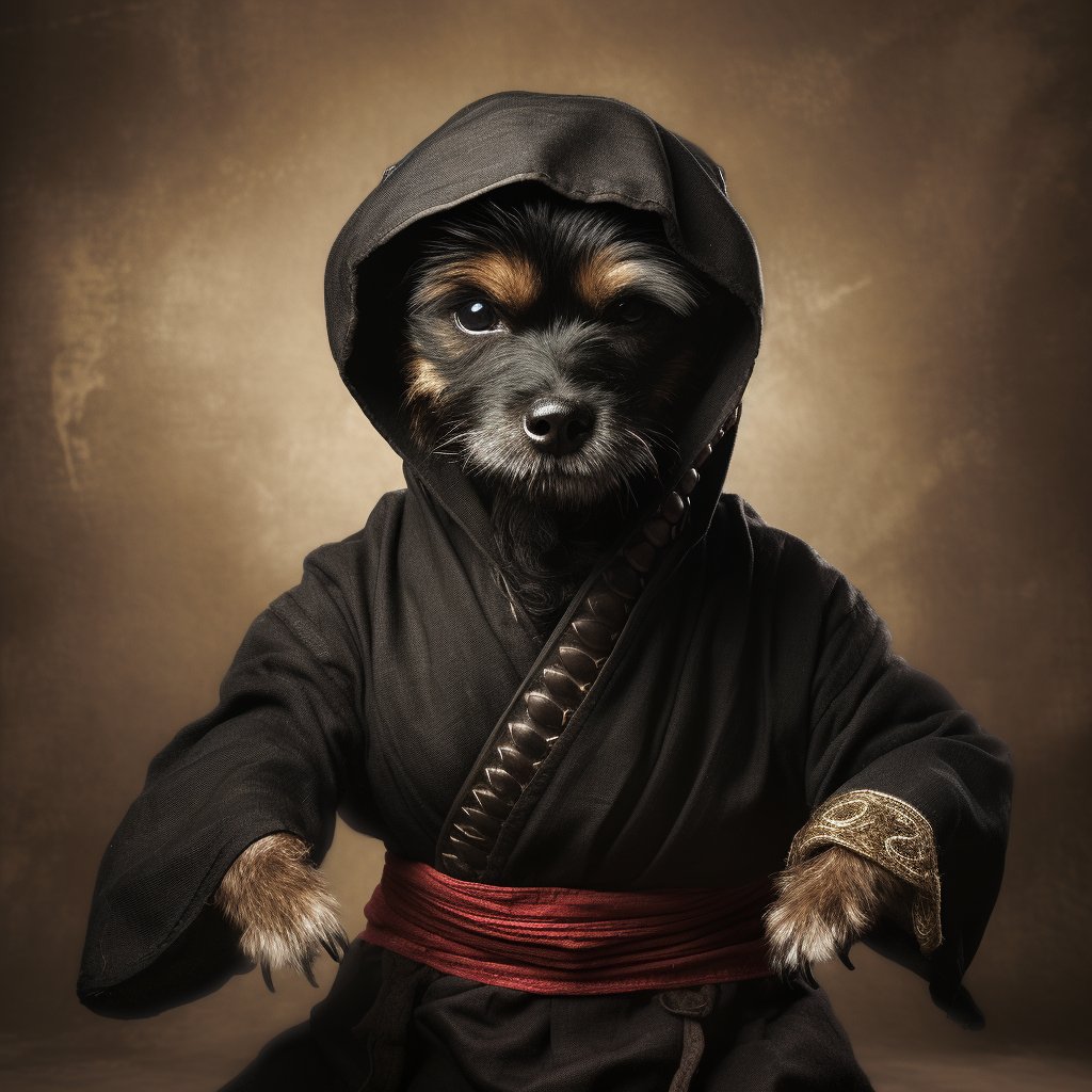Ninja Canvas Chronicles: Painting Backgrounds for Dog Portraits