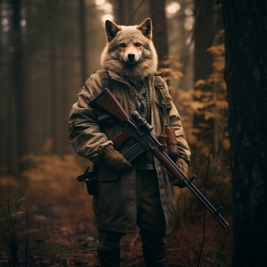Wild Symphony: Harmonious Portraits with Dogs of the Hunt