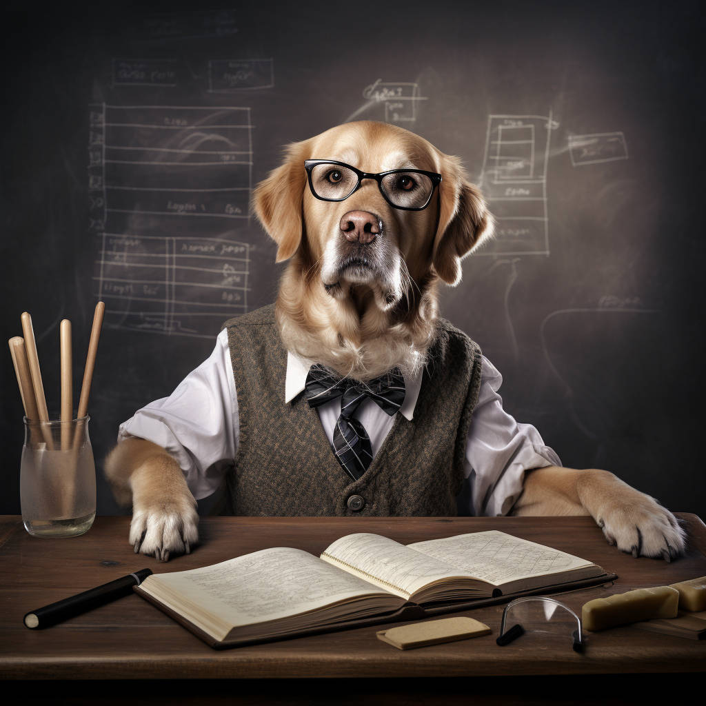 Wisdom Unveiled: Get a Portrait of Your Dog as the Wise Teacher