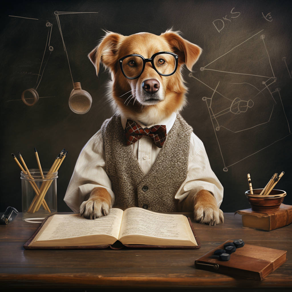 Masterful Canine Creations: My Best Ever Teacher-Themed Dog Portrait