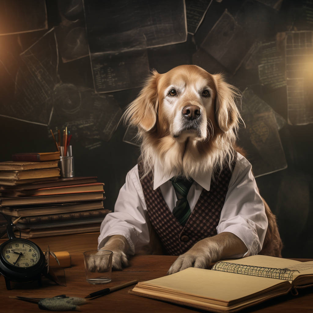 Tail-Wagging Elegance: Best Custom Dog Portraits for Teachers