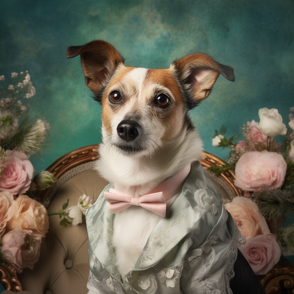Eternal Blooms: Bridal Tribute to Passed Pet Canvas