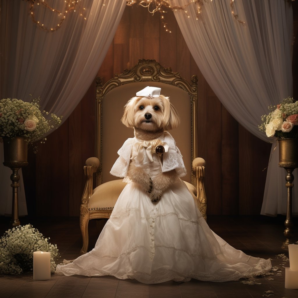 Bridal Love Barks: Valentine's Canvas for Dogs