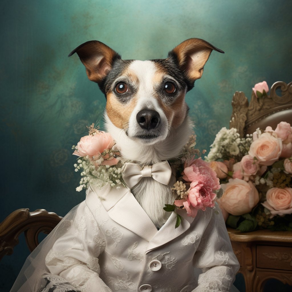 Bridal Elegance Unleashed: Unique Pet Gift Canvas