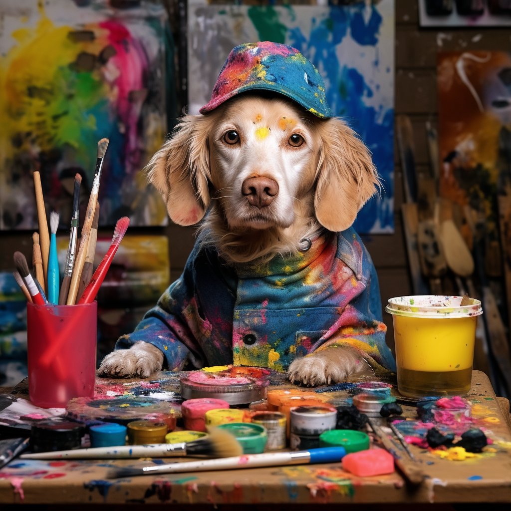 Painter's Purrfection: Feline Birthday Canvas Delight