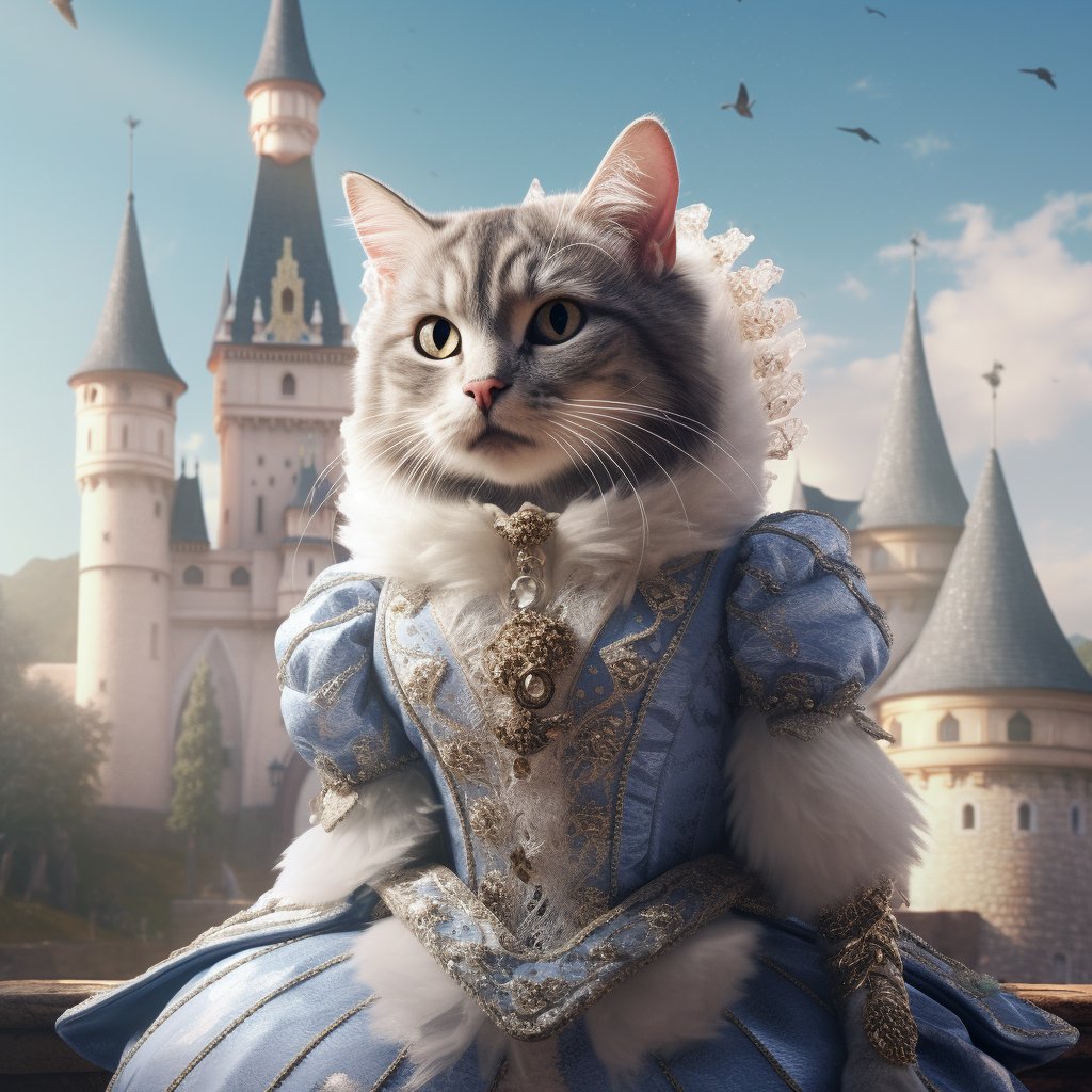 Pug Princess Elegance: Disney Inspired Pug Painting Canvas