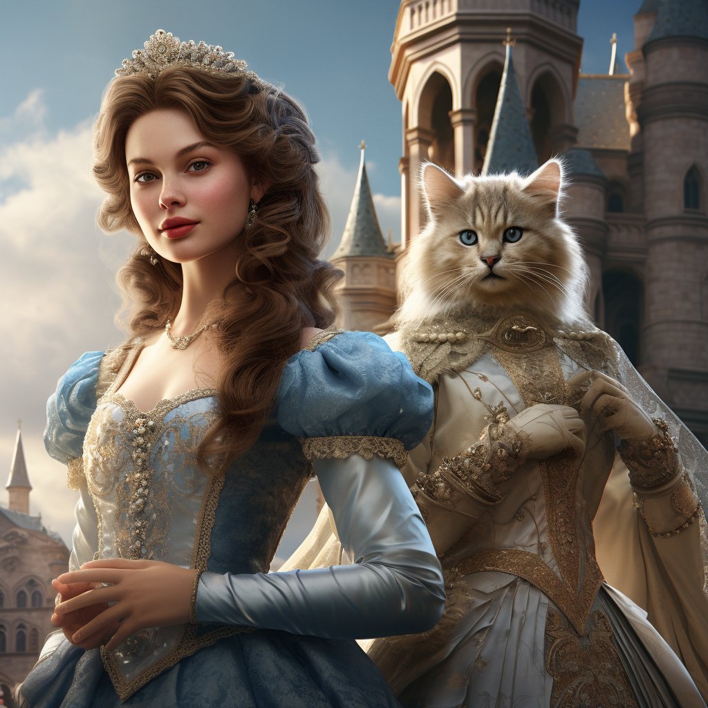 Pet Royalty Unleashed: Cinderella Castle Portrait for 30th Birthday