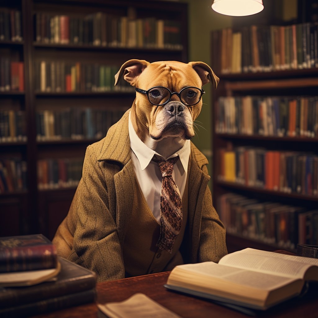 Literary Sweetness: Librarian-Themed Pet Portraits for Sweet 16