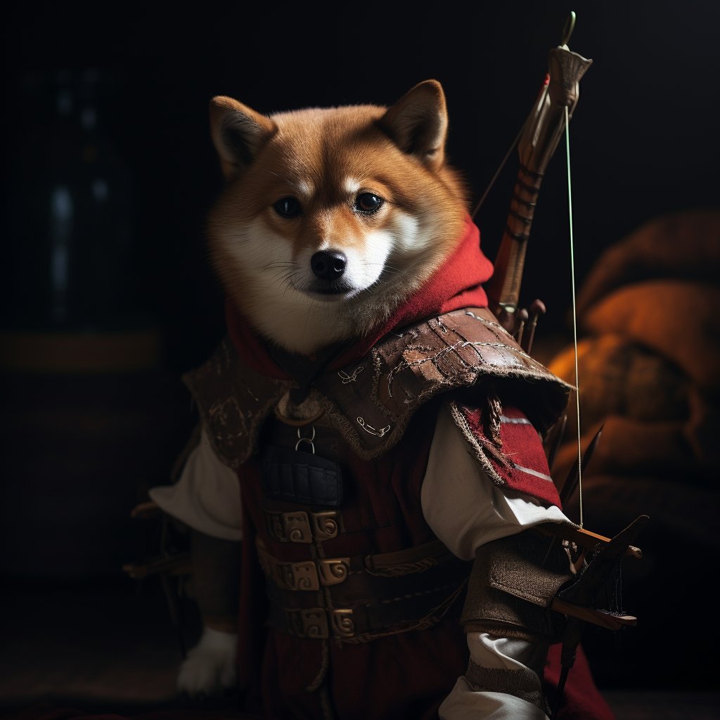 Noble Guardian: Personalized Dog Artwork Reflecting Heroic Themes