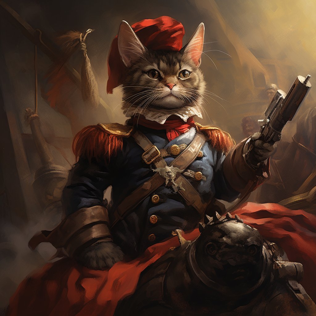 Fearless Lancer: Custom Pet Canvas Portrait of Courage