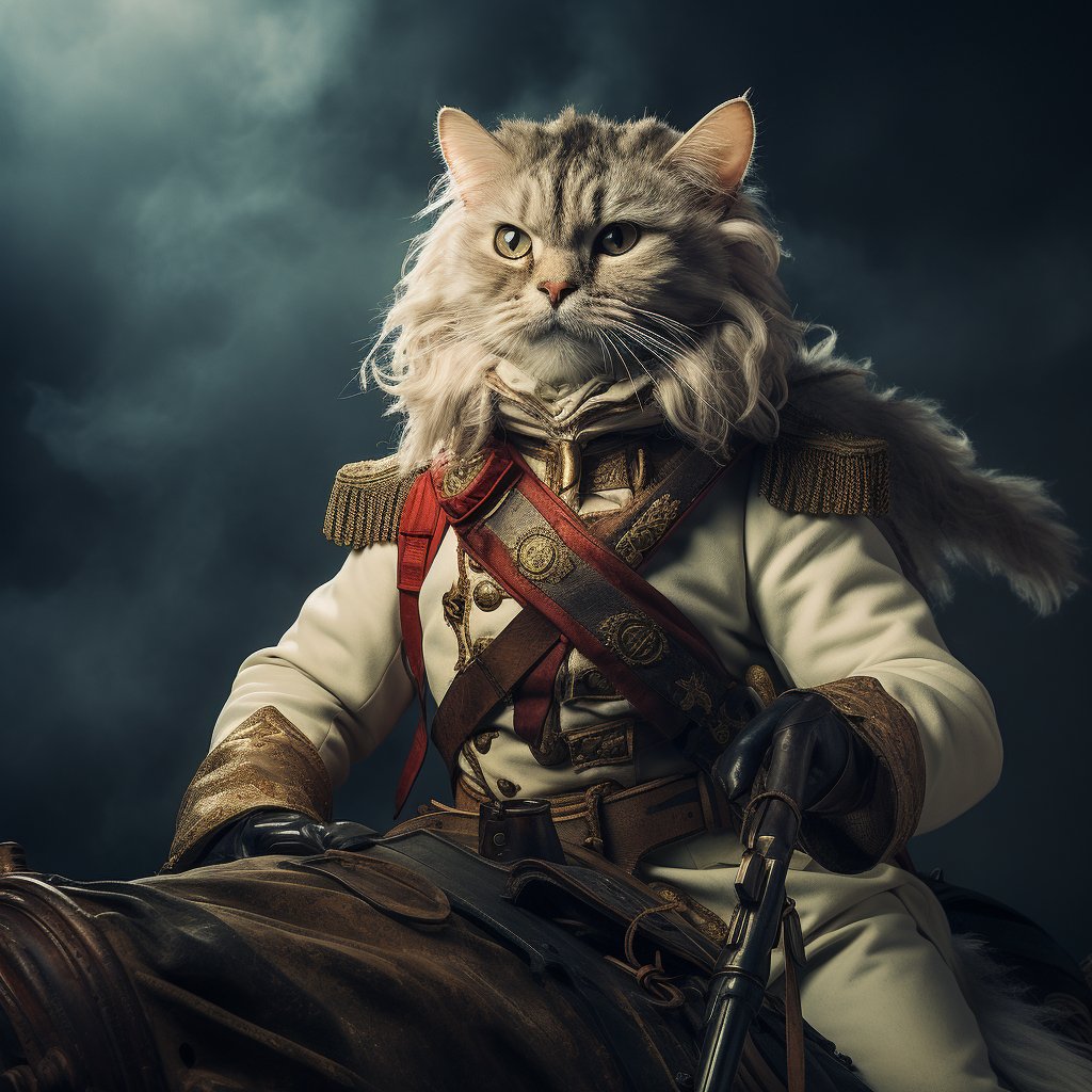 Fearless Warrior: Lancer-Themed Custom Pet Canvas Portrait