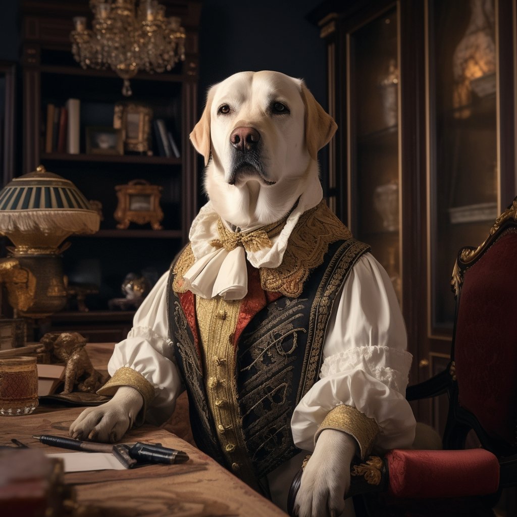 Aristocratic Aura: Personalized Pet Art Portraits Reflecting Distinguished Presence