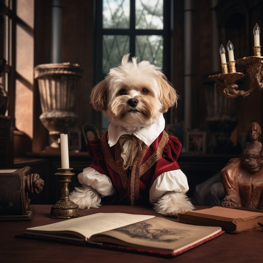Aristocratic Bulldog: Custom Pet Canvas Portrait in the Spirit of Lord of the Manor