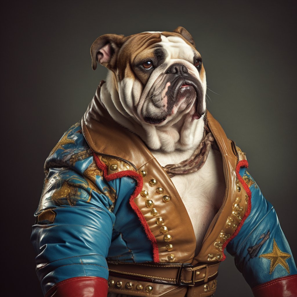 Arthur Sarnoff's Champion: Wrestler's Dog Portrait
