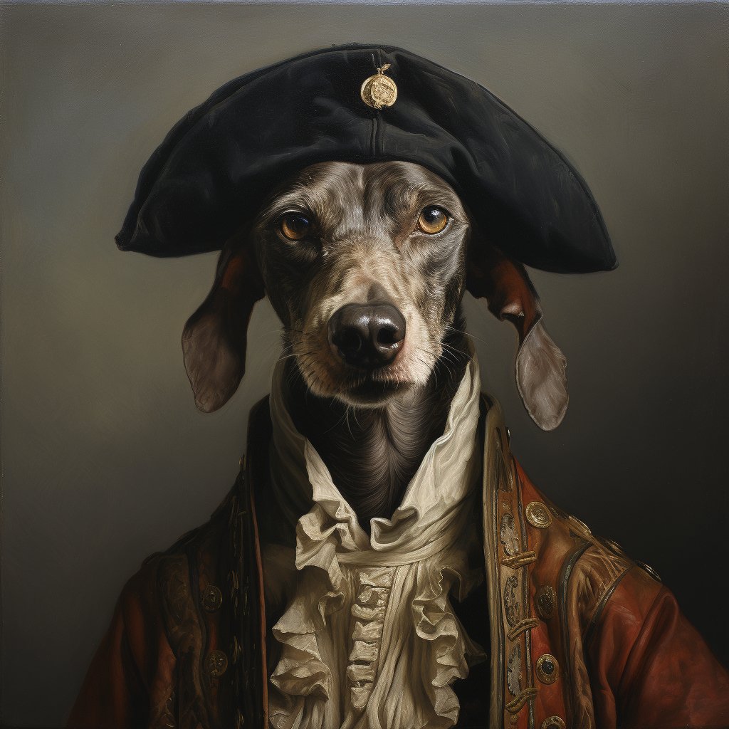 Bold Buccaneer: Custom Pet Canvas Portrait