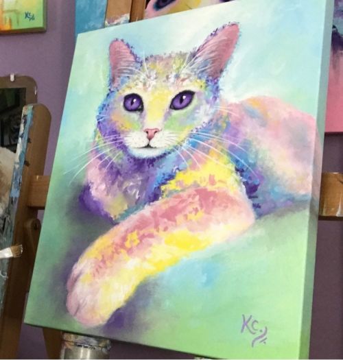 hand painted cat portraits