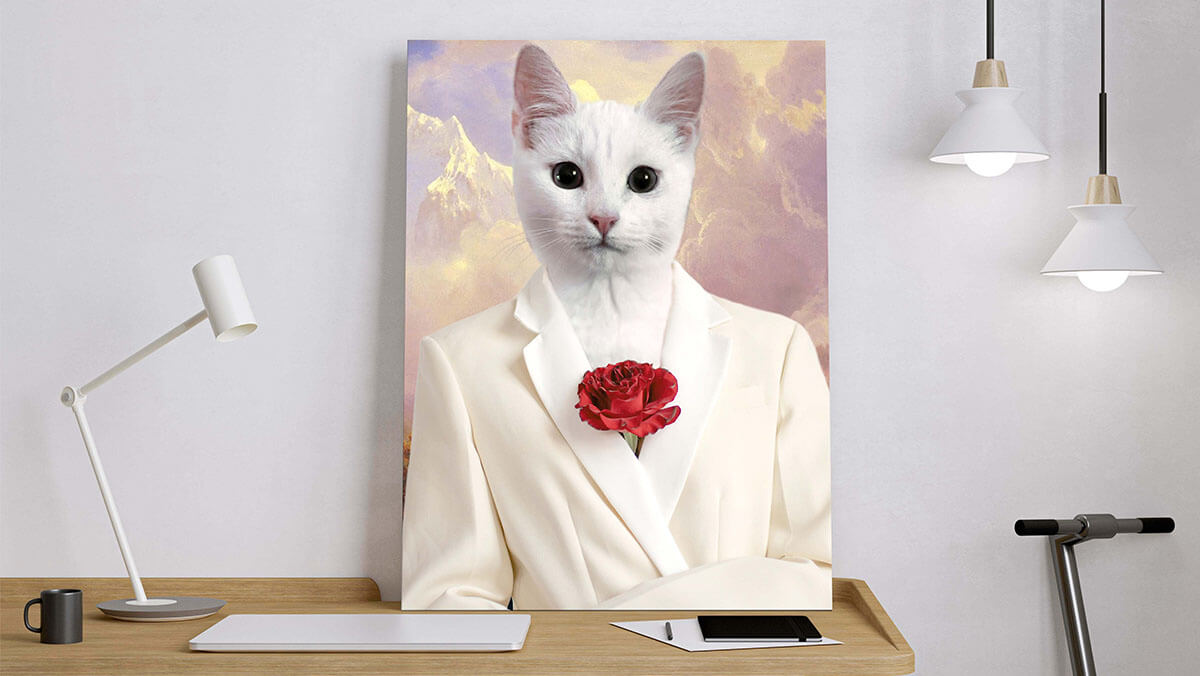 custom funny pet portrait modern art