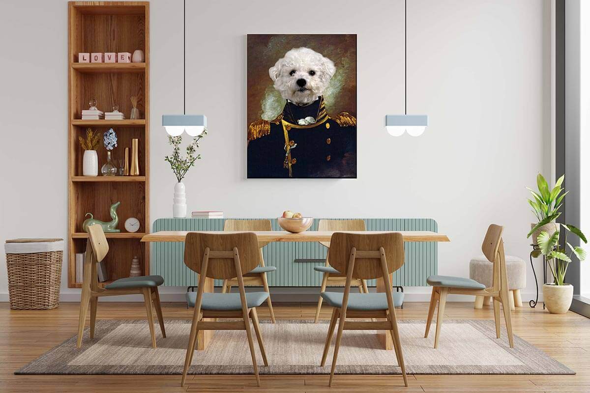 admiral pet portrait painting royalty