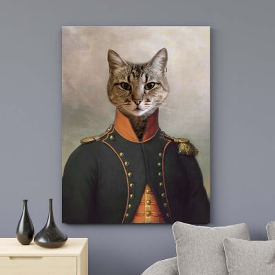 admiral pet custom portrait
