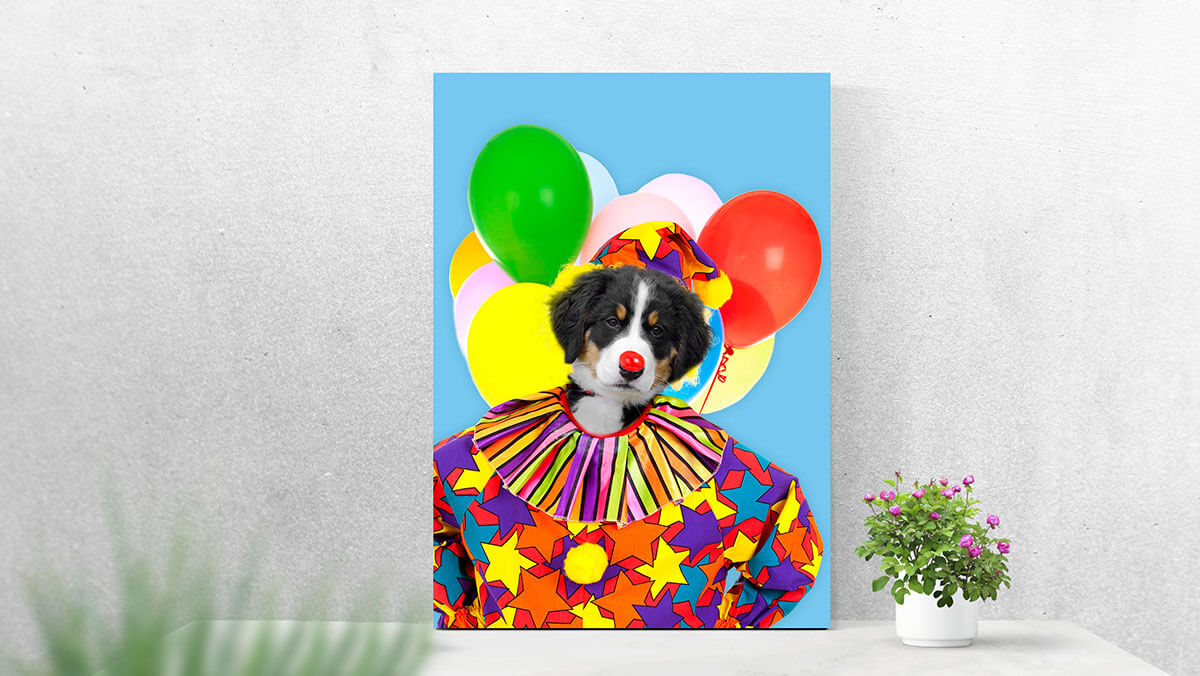 animal portrait canvas pet artwork