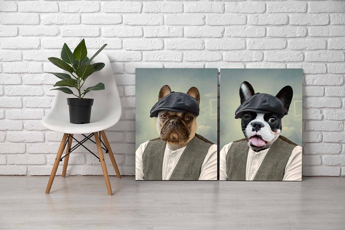 semi formal casual pet painting canvas