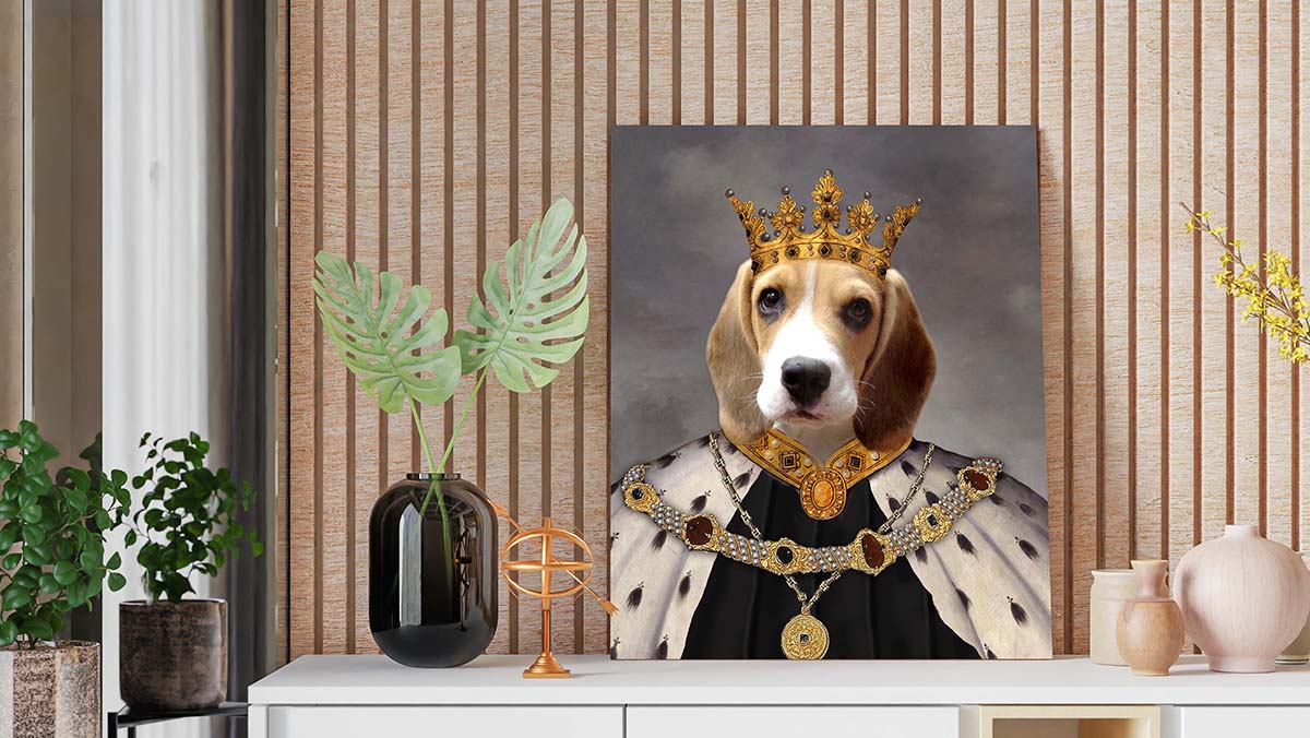 best royal king custom dog portraits