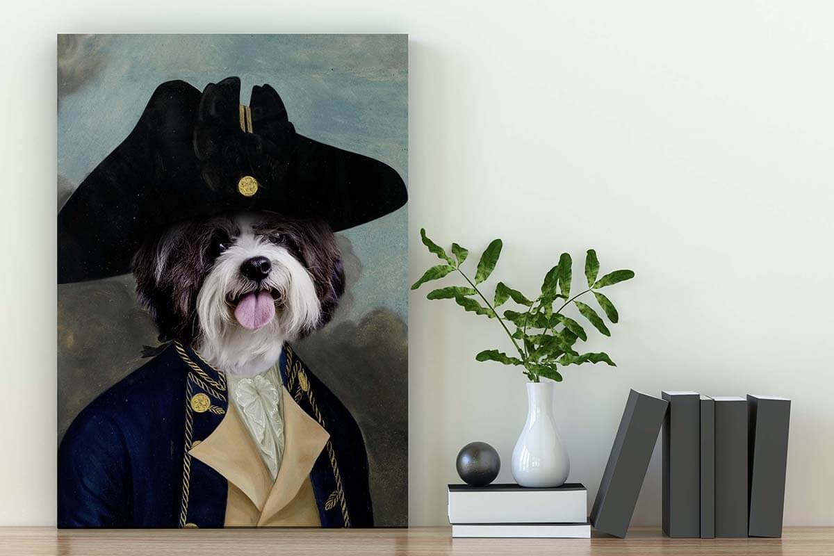funny custom royal pet portrait art