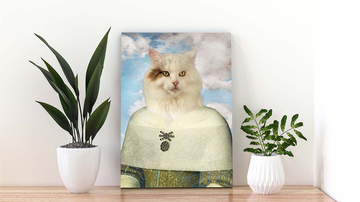 classical custom pet portrait funny portrait