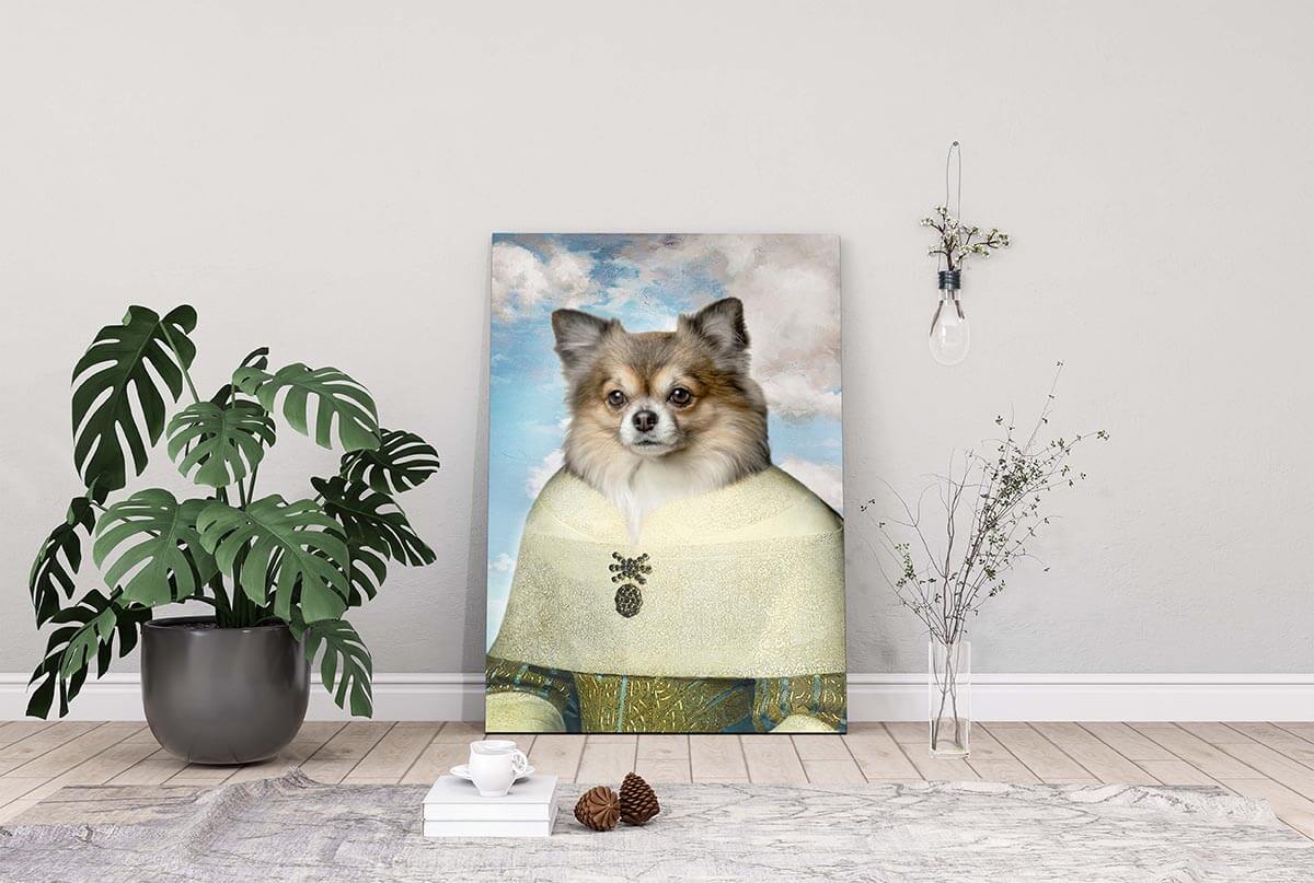 classical custom pet portrait painting canvas