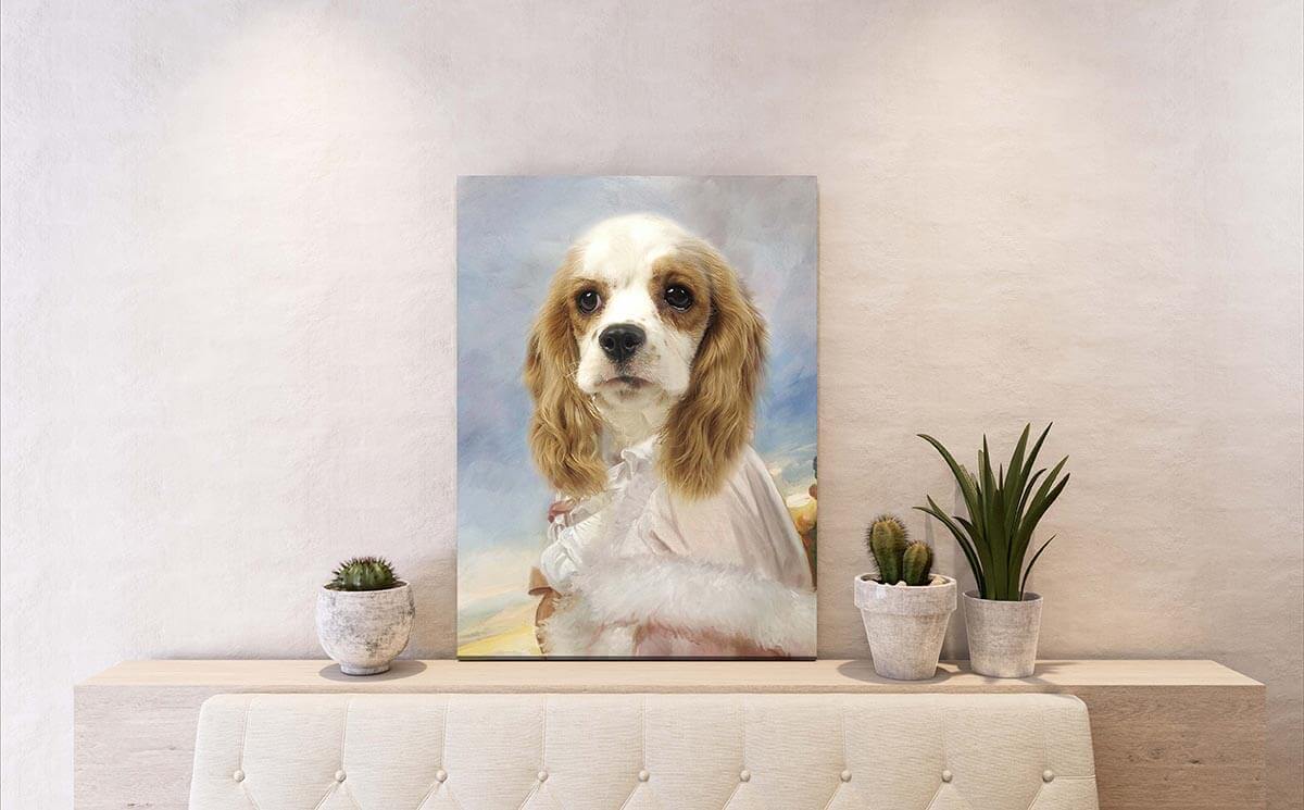 personalized pet portrait painting canvas