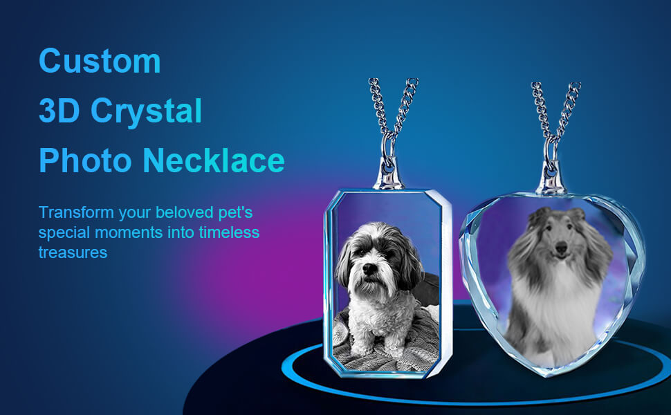custom crystal photo necklace
