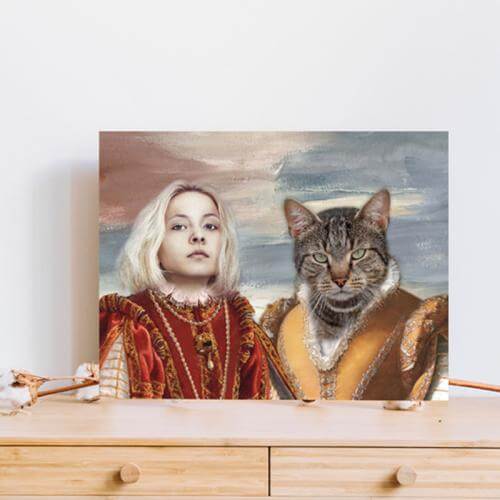 custom pet and owner painting