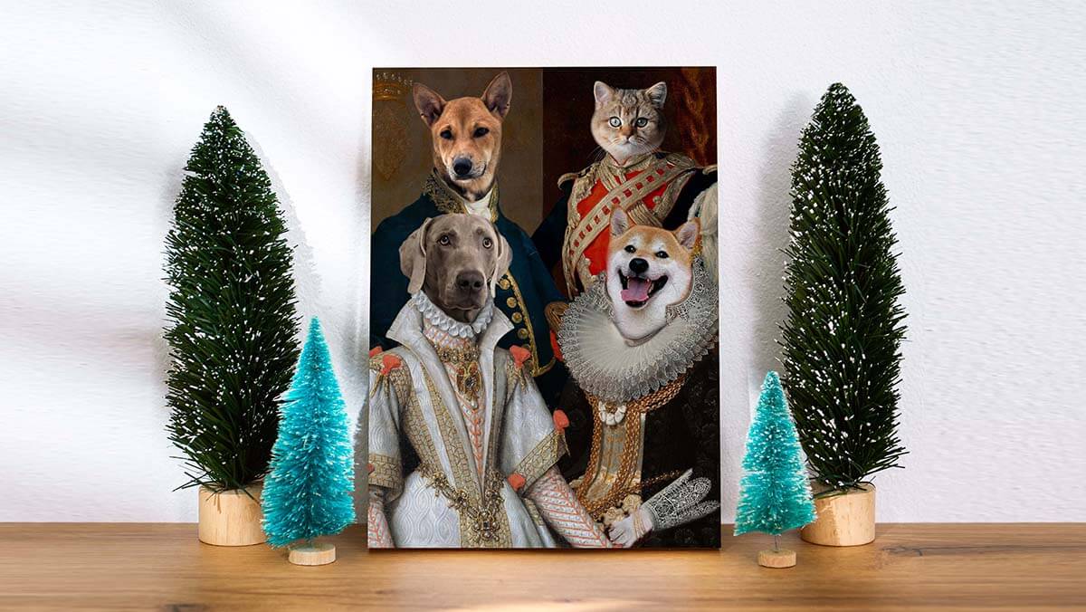 royal pet canvas animal portrait