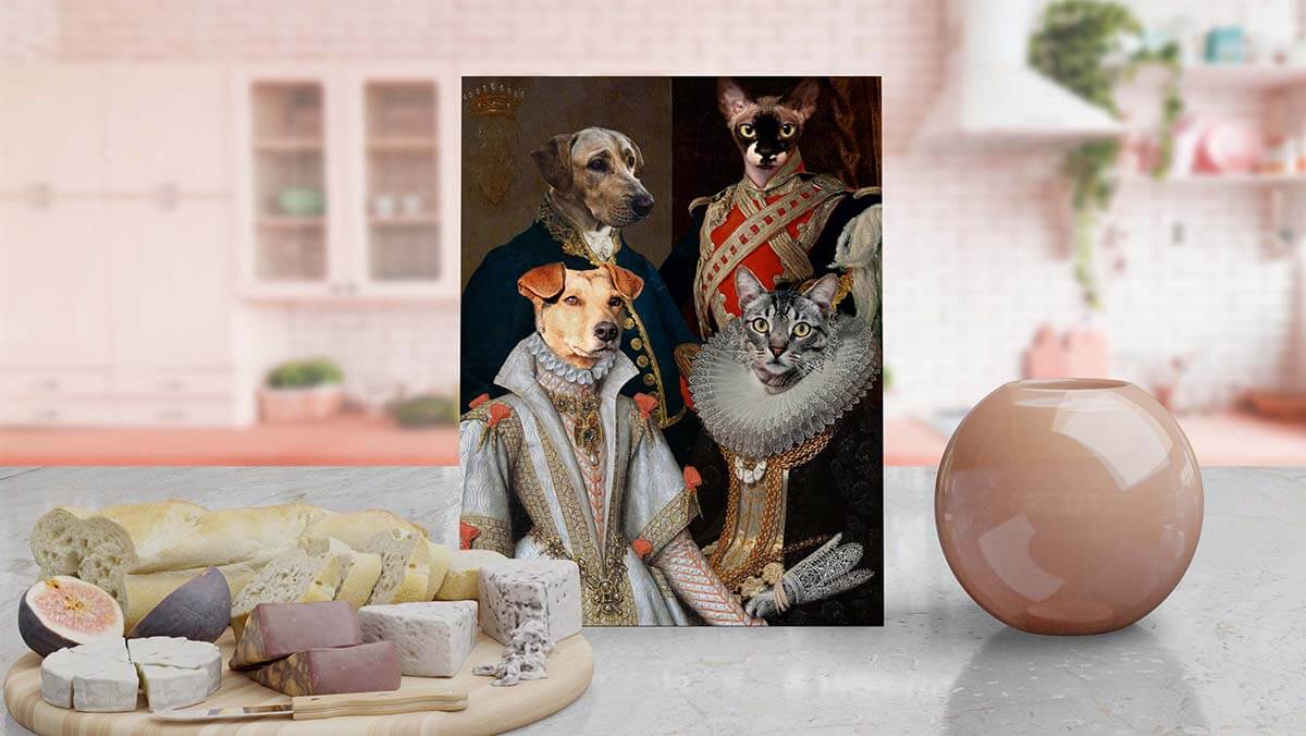 royal pet canvas portrait