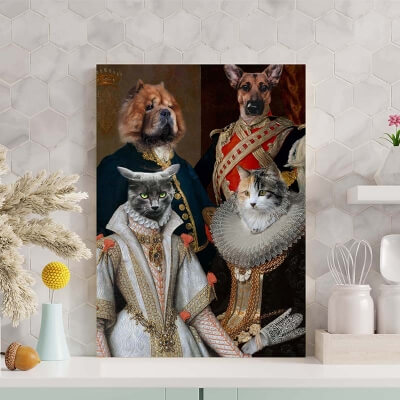 custom pet family portrait