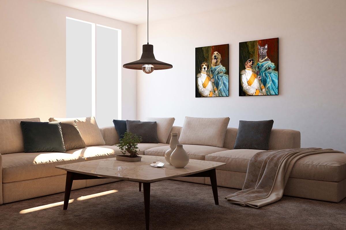 custom royal pet canvas art