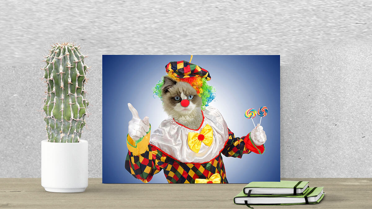 cute clown pet art