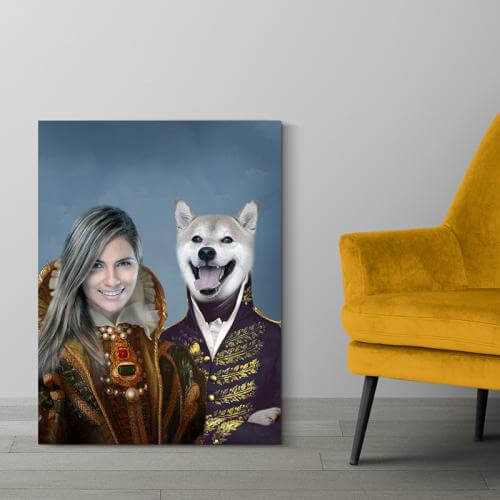 dog and human portraits